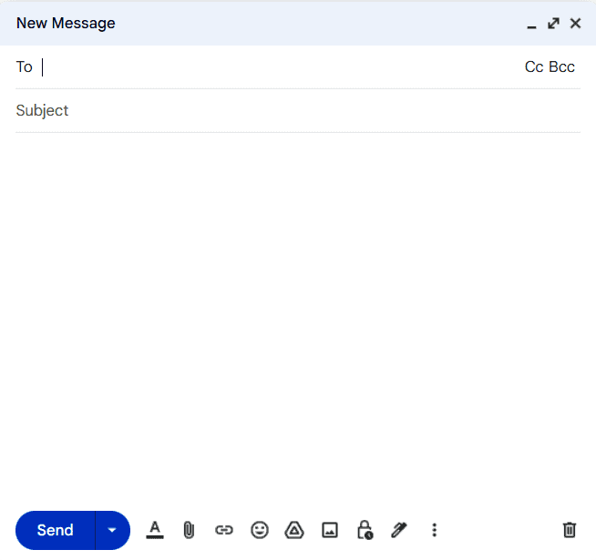 Gmail Compose field